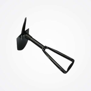 Carbon steel folded hand shovel with pick